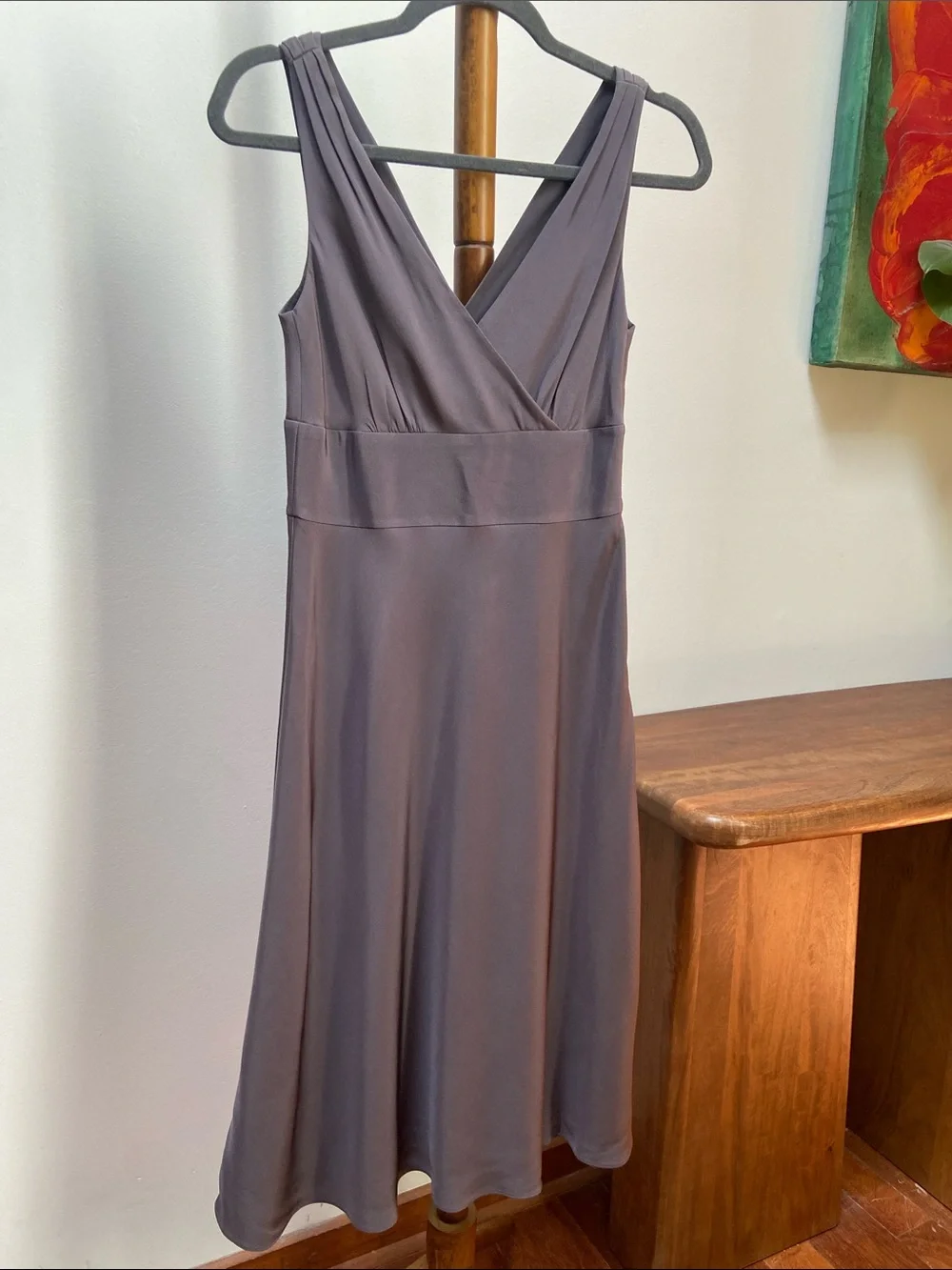 J. Crew Silk V-Neck A-Line Dress Sz. 4